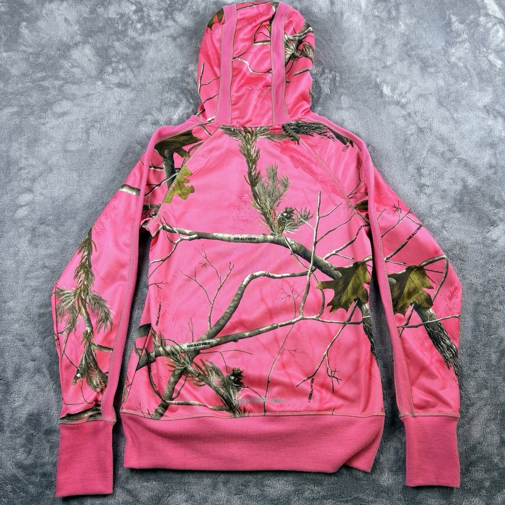 Realtree Girl Hoodie Pink Camo‎ Full Zip Girls Size M Outdoor Hunting Style - Picture 14 of 14
